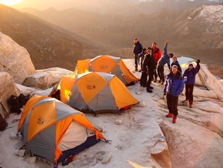 Camp on Toqllaraju