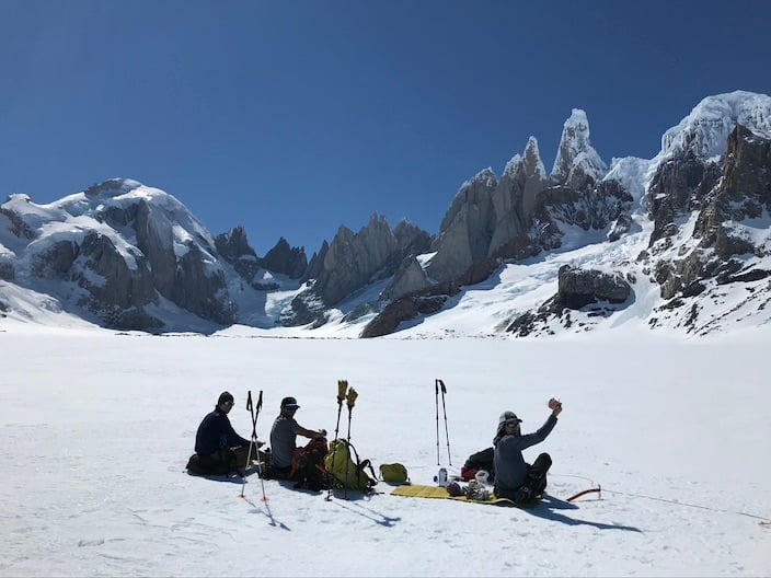 Happy climbers