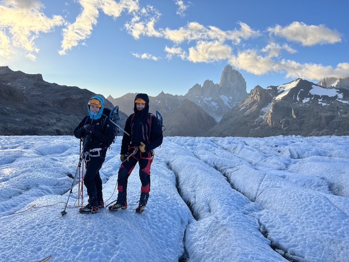 Happy climbers in Patagonia