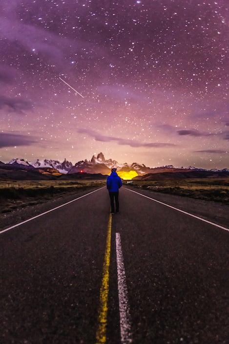 Pre-Dusk views of the Road to El Chalten