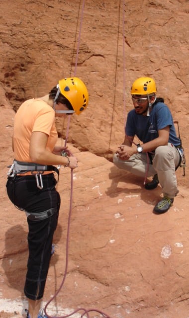 Teaching proper belay techniques