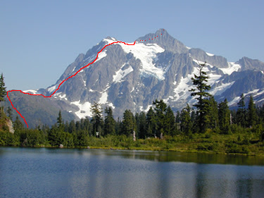 Ascent of Mount Shuksan's North Face 1 shuksan route