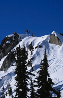 Snowshoeing - Mt Baker 1 There are a number of minor summits in the Mount Baker backcountry that can be climbed by snowshoers