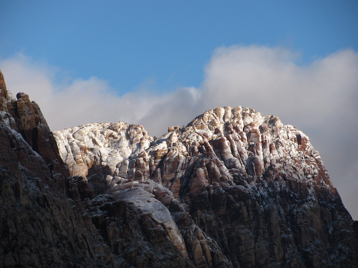 Snowy Red Rock Mountains