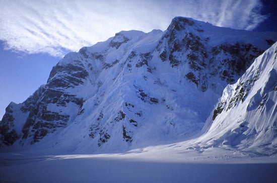 Denali Base Camp 10 The North Face and North (Moonflower) Buttress of Mount Hunter from Base Camp.