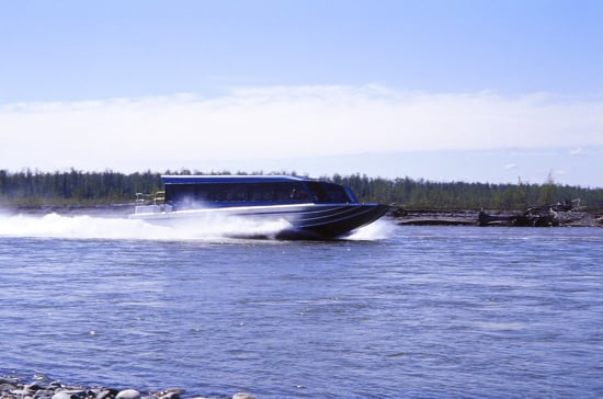 A Mahay's Tour boat on the Talkeetna River.