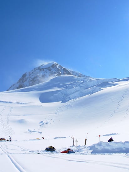 The feature above is the West Buttress Direct above Camp 2.