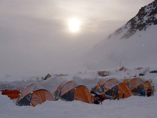 Midnight at Camp 2.