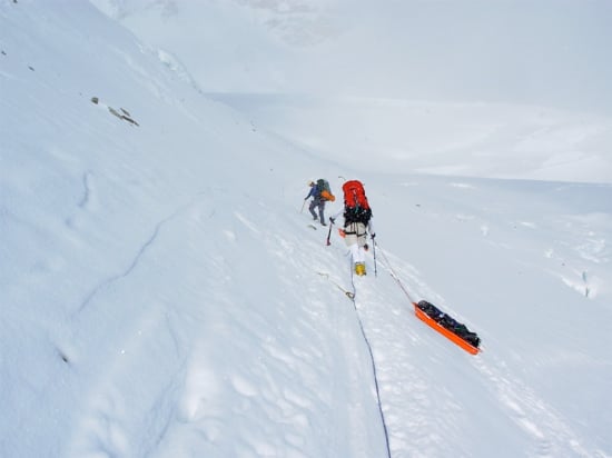 The steepest part of the Windy Corner Traverse.