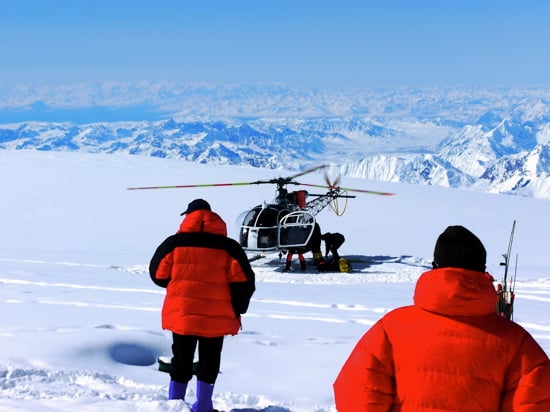 The Park service's Llama helicopter evacuates a climber with frostbite from 14k.