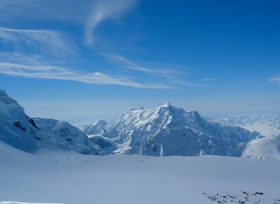 Mount Hunter and Spider Clouds from the edge.