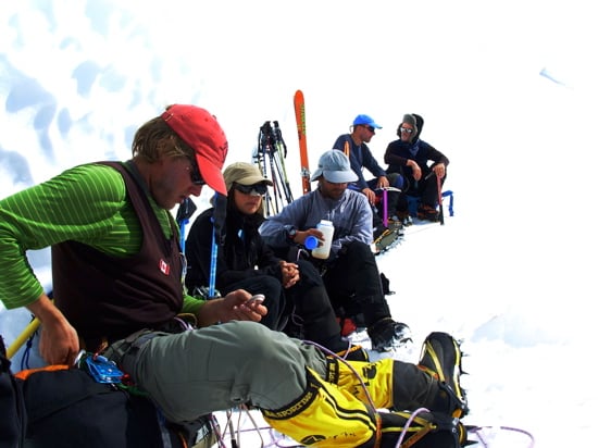 The Fixed Lines and the Ridge to High Camp 6 An AAI team prepares to gear up for the fixed lines.