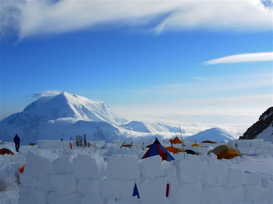 A fortified campsite at 14k.