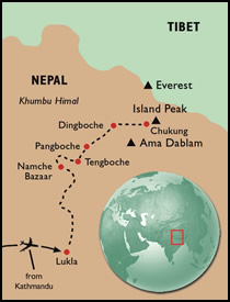 Nepal - Khumbu Trek & Island Peak 2 Nepal, Khumbu - Map
