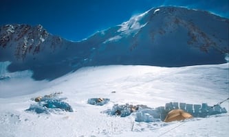 Denali Expedition (Mt. McKinley) - West Buttress 8 A fortified high camp at the 17,000 foot level on Denali.