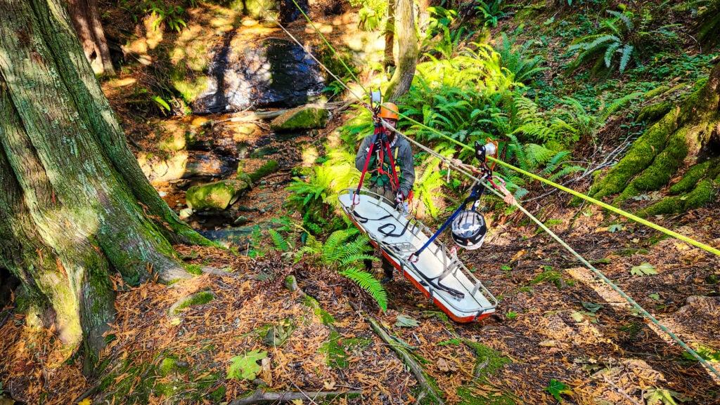 Complex rope systems are part of the rope rescue curriculum with the American Alpine Institute