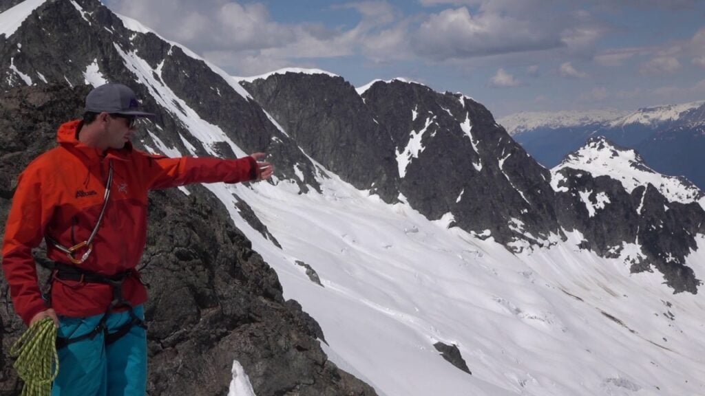 Rappeling Into A Ski Line