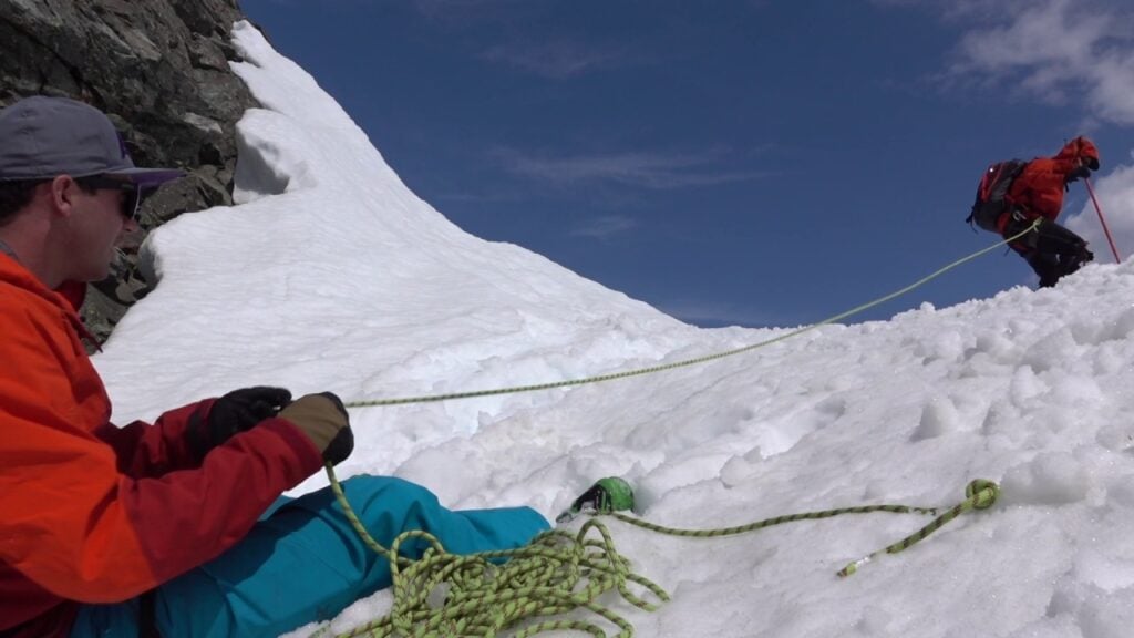 Roping Into A Ski Line